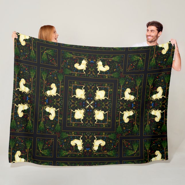 Zauberhafte Dunkelhorngartenquilt Fleecedecke (Beispiel)