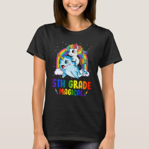Zauberhafte Einhorn-Fahrt Narwhal 5. Klasse zurück T-Shirt