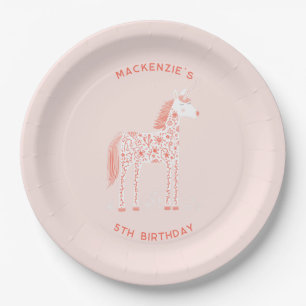 Zauberhafte Einhorn Rosa Geburtstagsparty Pappteller