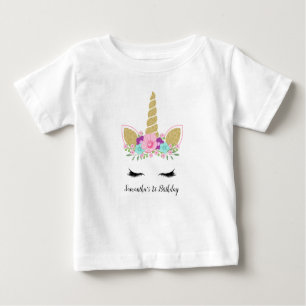 Zauberhafte Einhornblüte ErstgeburtenOutfit Baby T-shirt