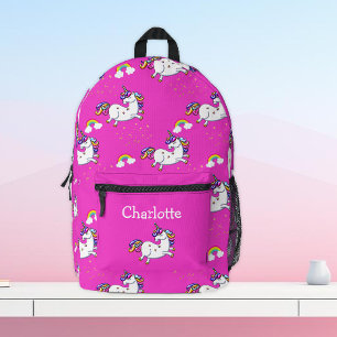 Zauberhafte Einhornträume: Rosa Sparkle Abenteuer Bedruckter Rucksack
