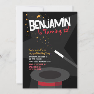 Zauberhafte Einladung zum Geburtstag - Zauberwand