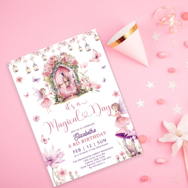 Zauberhafte Fairy Blumengarten Geburtstag Einladung (Von Creator hochgeladen)