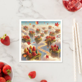 Zauberhafte Fallbäume in der Sky Découpage Napkins Serviette