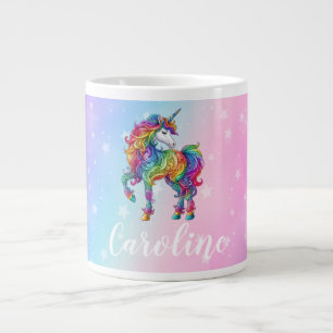 Zauberhafte farbenfrohe Einhorn Jumbo-Tasse