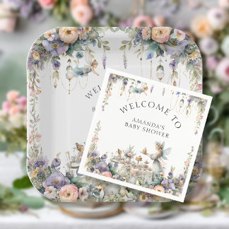 Zauberhafte Fee Tea Party Blumenbaby Girl Dusche Serviette