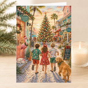 Zauberhafte Feiertage am Strand Frohe Weihnachten Karte
