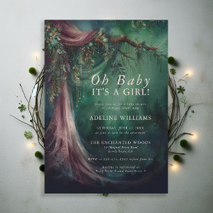 Zauberhafte Forest Fairytale Magical Baby Shower Einladung