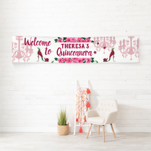 Zauberhafte Gartenmädchen - Lámpara rosa zapato Banner