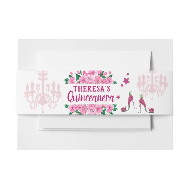 Zauberhafte Gartenmädchen - Lámpara rosa zapato Einladungsbanderole (Vorderseite Beispiel)