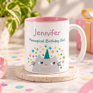 Zauberhafte Geburtstags Mädchen Name Zweifarbige Tasse