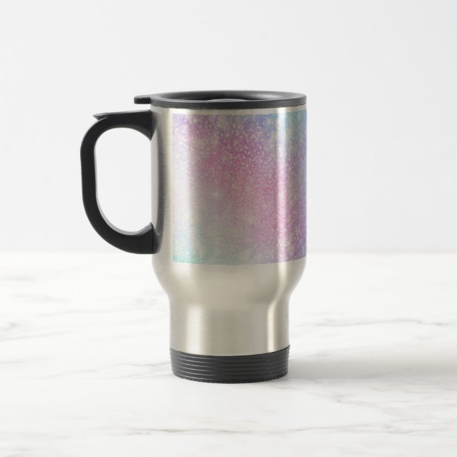 Zauberhafte Glitzer Glitzern rosa Design Reisebecher (Links)