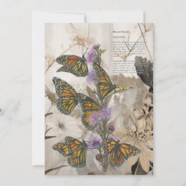 Zauberhafte handgemalte Monarchschmetterlinge Feiertagskarte