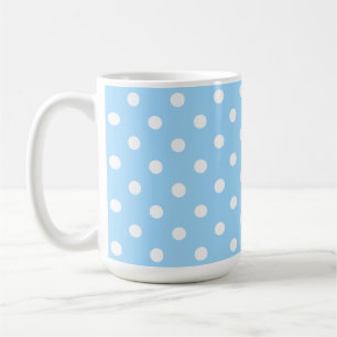 Zauberhafte hellblaue Farbe mit weißen Tupfen Kaffeetasse