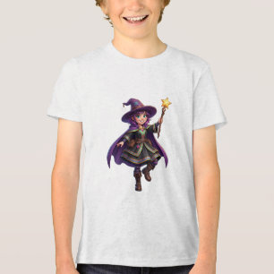 Zauberhafte Hexe liefert Geschenke Halloween Fanta Tri-Blend Shirt