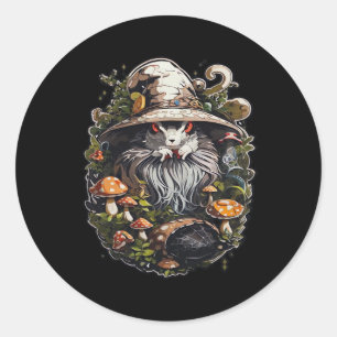 Zauberhafte Hexe Whimsigoth & Mystische Kunst für  Runder Aufkleber