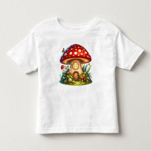 Zauberhafte Hütte des Mushroom House Kleinkind T-shirt