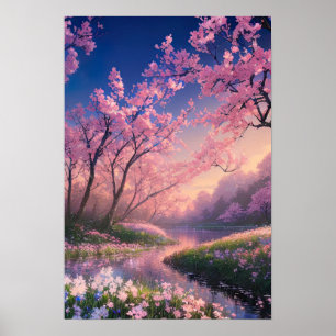 Zauberhafte Kirschblüten Poster