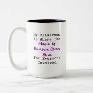 Zauberhafte Klassenzimmerzahlen werden lebendig -  Zweifarbige Tasse
