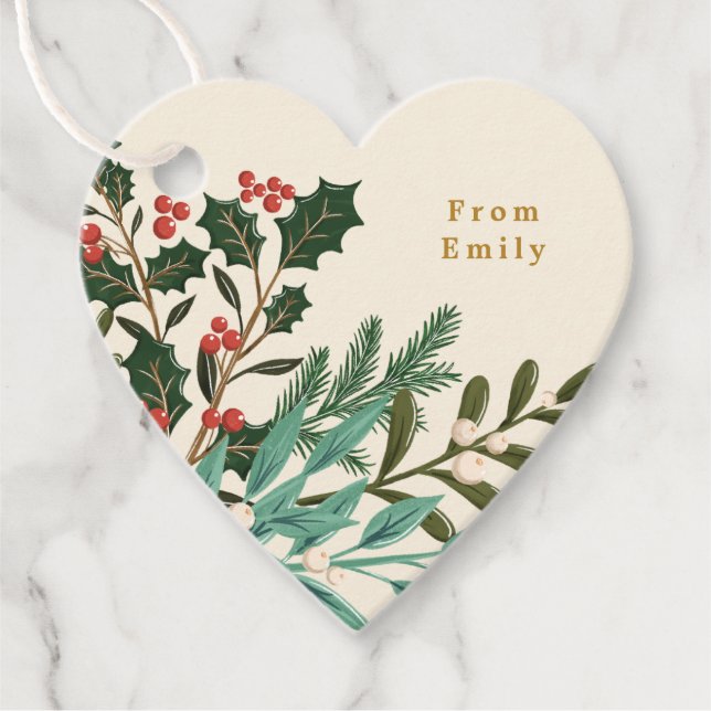 Zauberhafte Klassik Elegance Weihnachten Geschenkanhänger (Vorderseite)