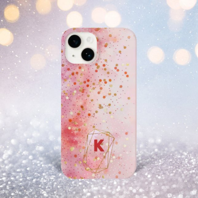 Zauberhafte Konfetti-Monogramm-Initiale Custom Case-Mate iPhone Hülle (Von Creator hochgeladen)