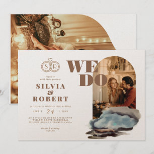 Zauberhafte, kurvige 2 Fotos Kunstlandschaft Hochz Einladung