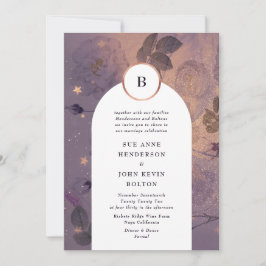 Zauberhafte leichte Boho Blumenarche Fall Gold Hoc Einladung