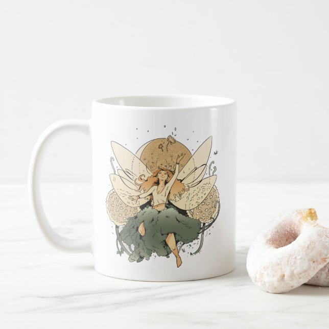 Zauberhafte Märchen - Whimsical Fantasy Art Kaffeetasse (Mit Donut)