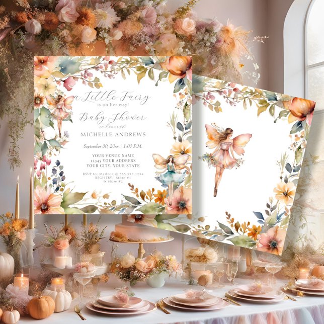 Zauberhafte Märchenfall-Blütendusche Einladung (Von Creator hochgeladen)