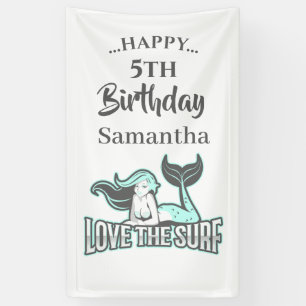 Zauberhafte Meerjungfrau Geburtstag Banner