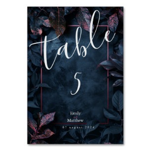 Zauberhafte Midnight Garden Wedding Tischnummer