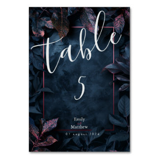 Zauberhafte Midnight Garden Wedding Tischnummer