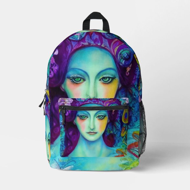 Zauberhafte Milchkönigin mit Schmetterlingen Bedruckter Rucksack (Vorderseite)