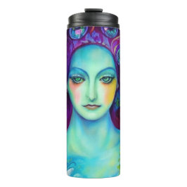 Zauberhafte Milchkönigin mit Schmetterlingen Thermosbecher