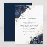 Zauberhafte Navy Indigoblau-Rose und Hochzeiten