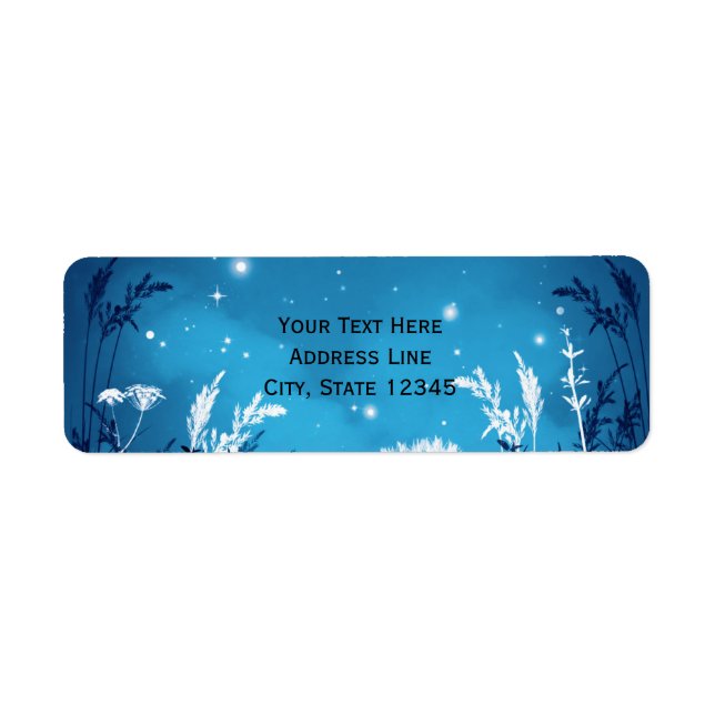 Zauberhafte Night Sky Stars & Foliage Blue Wedding (Vorne)