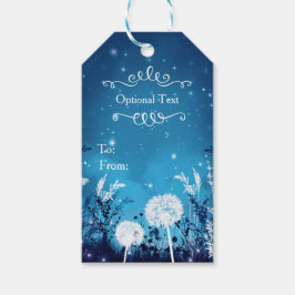 Zauberhafte Night Sky Stars & Foliage Blue Wedding Geschenkanhänger