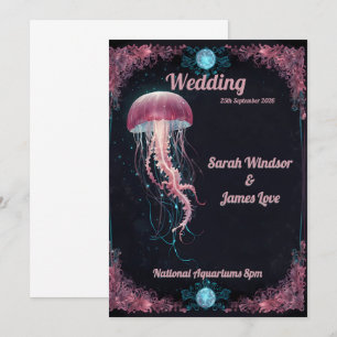 Zauberhafte Ozeanelegung: Eine mystische Hochzeit Einladung