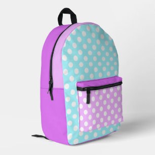 Zauberhafte Pastellfarben und große weiße Polka-Pu Bedruckter Rucksack