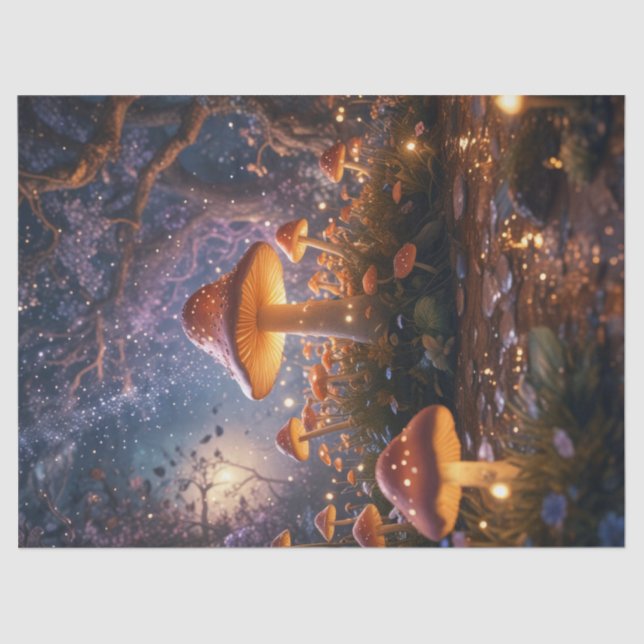 Zauberhafte Pilze Seidenpapier (Vorderseite)