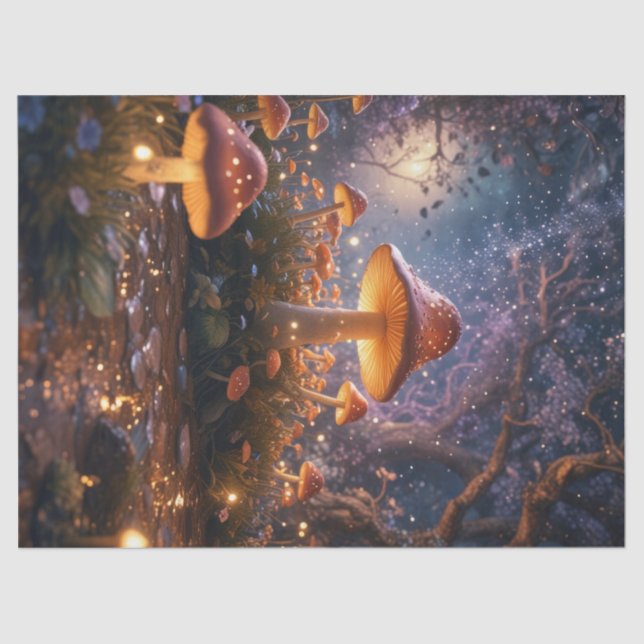 Zauberhafte Pilze Seidenpapier (Vorderseite)
