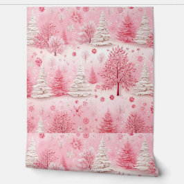 Zauberhafte Pink Magic Pastel Winter Vibes Chrisma Tapete