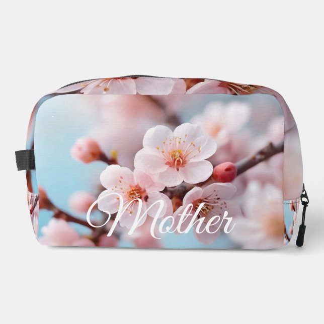 Zauberhafte rosa Blüten  Waschbeutel (Vorderseite)