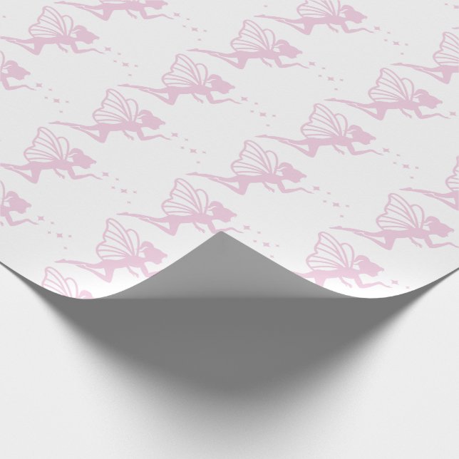 Zauberhafte Rosa Märchenstaub Geschenkpapier (Ecke)
