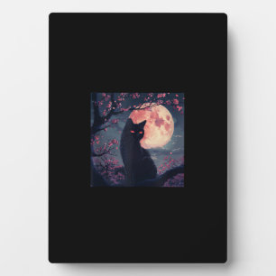 Zauberhafte Rote Mond- und Kirschblüten Fotoplatte