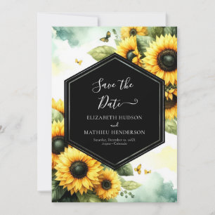 Zauberhafte Sonnenblumenhochzeit Save The Date