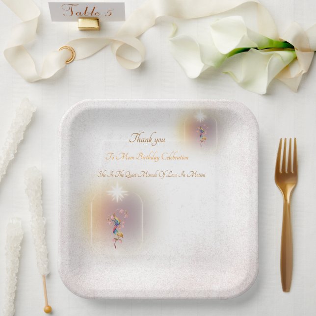 Zauberhafte Teller zur Geburtstagsfeier von Mama (Hochzeit)
