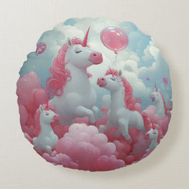 Zauberhafte Traumwelt Rundes Kissen