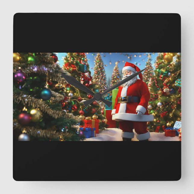 Zauberhafte Uhr des Weihnachtsmannes - Feierliche  (Vorderseite)