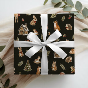 Zauberhafte Wald-Weihnachtsgeschichte Geschenkpapier